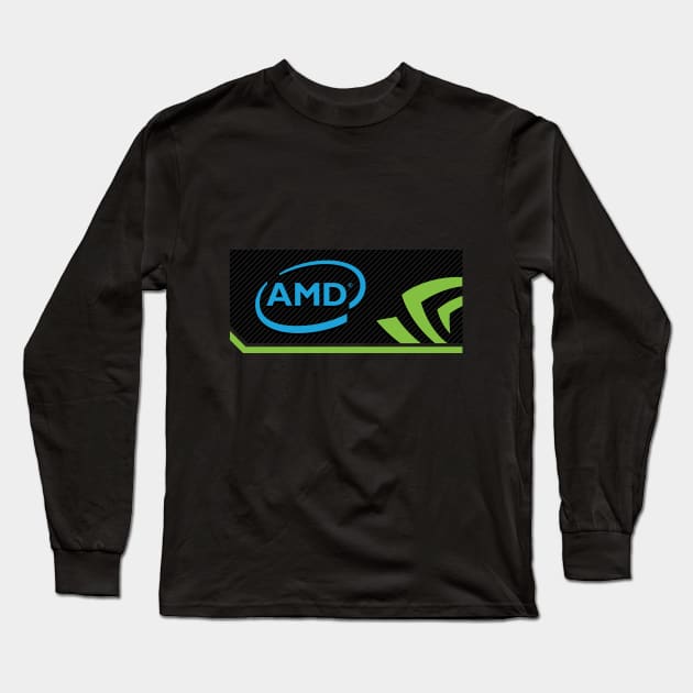 AMD? Intel? Nvidia? Long Sleeve T-Shirt by SonusCroma